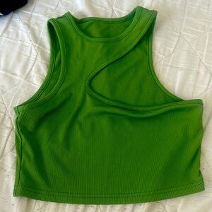 Green, Abstract, cropped tank